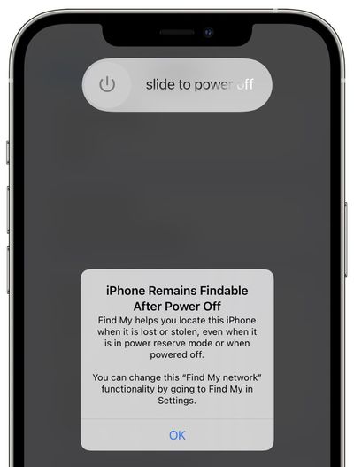 iphone power off ios 15 find my