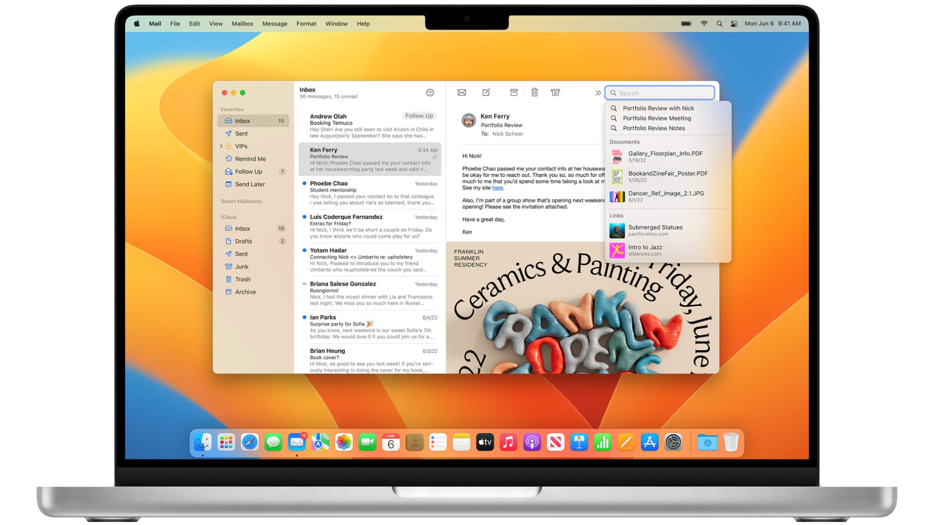 macos ventura mail search