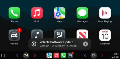 Next Generation CarPlay Vehicle Software Update